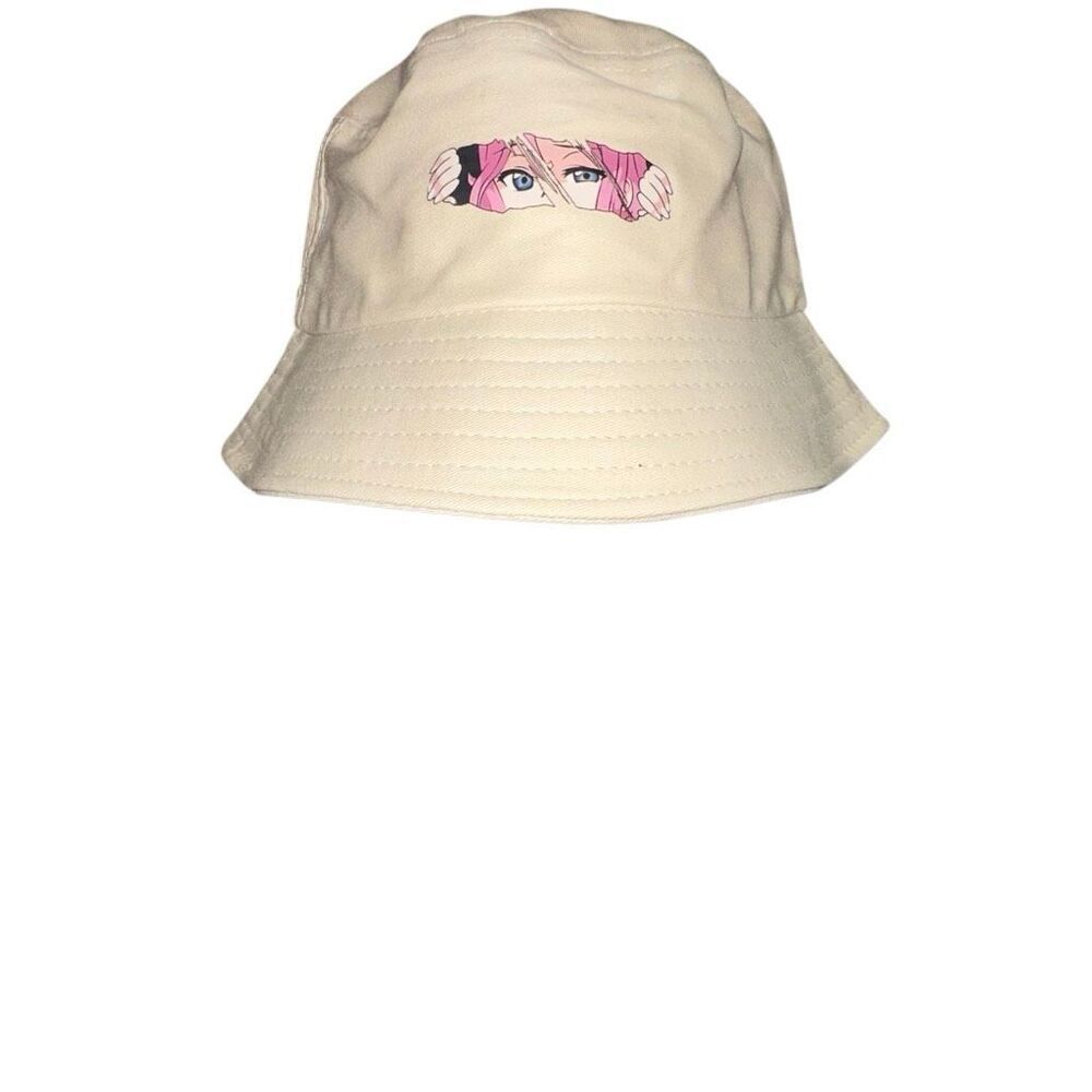 *New* Bucket Hat with anime front and adjustable inside
